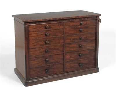 Lot 1500 - A Gillows of Lancaster Mahogany Double Pedestal Drawers, 2nd quarter 19th century, the...