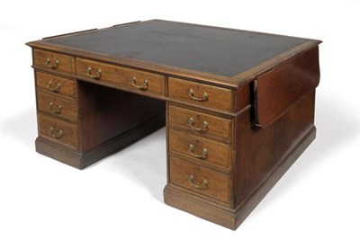 Lot 1505 - A Gillows of Lancaster George III Style Mahogany Partners' Desk, late 19th century, the rectangular