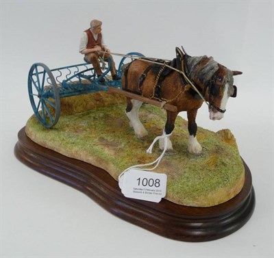 Lot 1008 - Border Fine Arts 'Loose Raking' working heavy horse, standard edition, model No. BO697A,...
