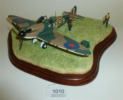 Lot 1010 - Border Fine Arts 'Scramble' WW2 Spitfire, model No. BO879 by Ray Ayres, limited edition No....