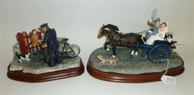 Lot 1012 - Border Fine Arts 'Just Married' bride and groom with pony and trap, model No. BO883 by Ray...