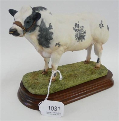 Lot 1031 - Border Fine Arts 'Belgian Blue Bull' style one, model No. BO406 by Ray Ayres, limited edition...