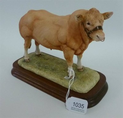 Lot 1035 - Border Fine Arts 'Blonde D'Aquitaine Bull' style one, model No. L116 by Ray Ayres, limited...