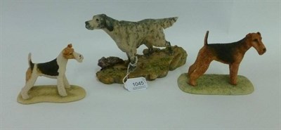 Lot 1045 - Border Fine Arts 'English Setter', model No. 051 by Anne Wall; 'Airedale Terrier', model No....