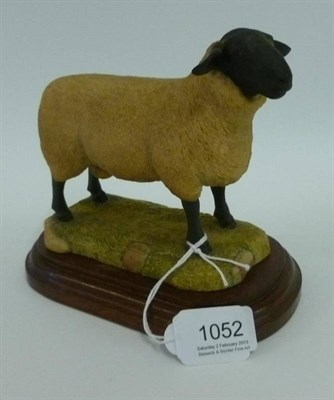 Lot 1052 - Border Fine Arts 'Suffolk Ram' style one, model No. L40 by Ray Ayres, limited edition No. 412/1250