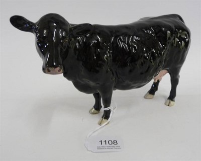 Lot 1108 - Beswick Black Galloway Cow, Beswick Collectors Club 2002 model No. 4113B, limited edition of...