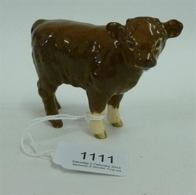 Lot 1111 - Beswick Limousin Calf, Beswick Collectors Club 1998 model No. 1827E, limited edition of 711,...