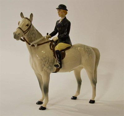 Lot 1137 - Beswick Huntswoman on Grey Horse, model No. 1730, gloss, 21cm high