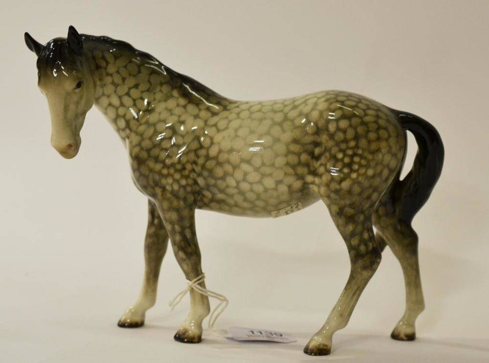 Lot 1139 - Beswick Rocking Horse Grey Mare, model No. 976 (facing left), gloss, 17.2cm high