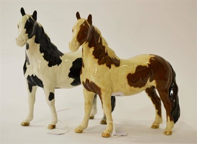 Lot 1142 - Beswick Skewbald Pinto Pony, model No. 1373 first version, brown and white gloss, 16.5cm high;...