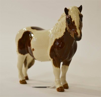 Lot 1145 - Beswick Shetland Pony, model No. H185 skewbald (Hollydell Dixie shape), 13.3cm