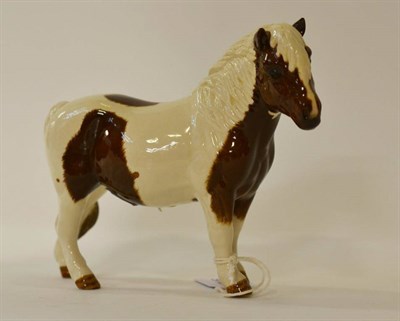 Lot 1146 - Beswick Shetland Pony, model No. H185 skewbald (Hollydell Dixie shape), 13.3cm