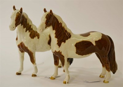 Lot 1147 - Beswick Skewbald Pinto Pony, model no. 1373, first version, brown and white gloss, 16.5cm high;...