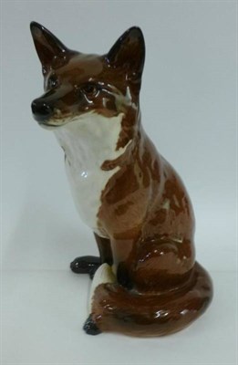 Lot 1182 - Beswick Fireside Fox, seated model No. 2348, red/brown and white gloss, 31.7cm high