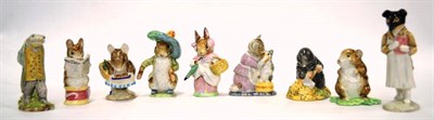 Lot 1008 - Beswick Beatrix Potter Figures; 'Diggory Diggory Delvet', 'Tabitha Twitchit and Miss Moppett',...