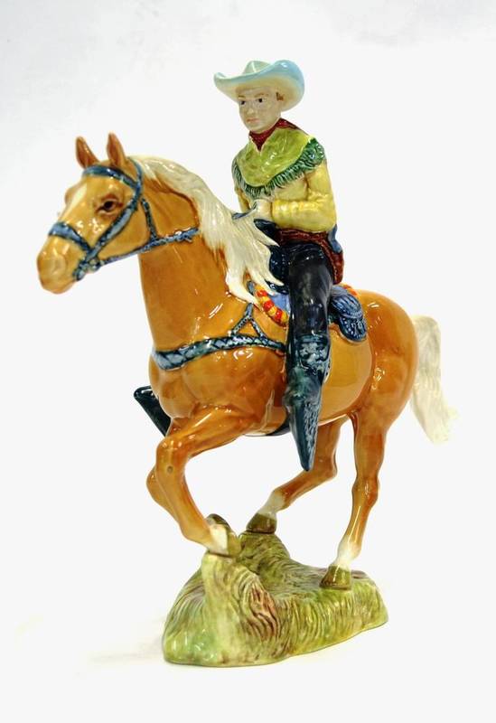 Lot 1014 - Beswick Canadian Mounted Cowboy, model No. 1377