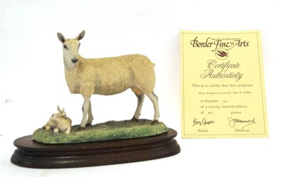 Lot 1058 - Border Fine Arts 'Blue Faced Leicester Ewe and Lambs', style one, model No. L31 778/850 by Roy...