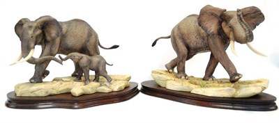 Lot 1059 - Border Fine Arts 'Bull African Elephant', model No. L98 by Richard Roberts,155/750, on wood...
