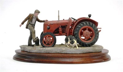 Lot 1079 - Border Fine Arts 'Kick Start' David Brown Cropmaster Tractor, model No. BO541 by Ray Ayres,...