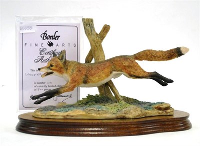 Lot 1081 - Border Fine Arts 'Leicester Fox', model No. L58 by Ray Ayres, 117/500, on wood base, with...