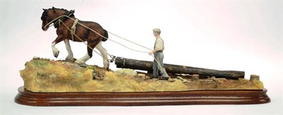 Lot 1084 - Border Fine Arts 'Logging', model No. BO700 by Ray Ayres, 450/1750, on wood base, with box and...