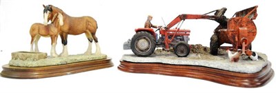 Lot 1095 - Border Fine Arts 'Spring Pastures', model No. JH32 by Ray Ayres, on wood base; 'Where There's...