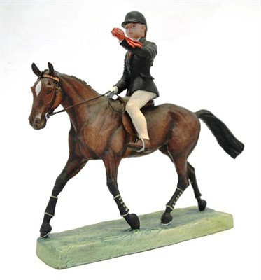 Lot 1109 - Heredities 'Winning Ways' (young rider with rosette, mounted on bay horse), by David Geenty, boxed