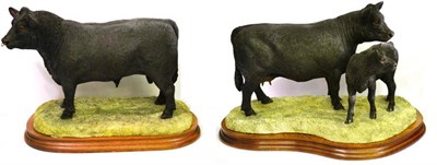 Lot 1004 - Border Fine Arts 'Aberdeen Angus Cow & Calf' (style three), model no. B0807 by Jack Crewdson,...