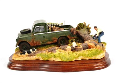 Lot 1016 - Border Fine Arts 'Clearing The Way' (2006 Land Rover), model No. B0945 by Ray Ayres, 11.9cm...