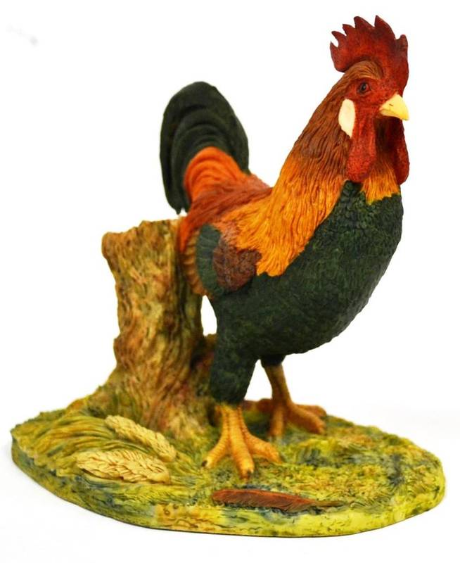 Lot 1017 - A Rare Border Fine Arts 'Cockerel' (style one), model No. 038 by David Geenty, 17.8cm high