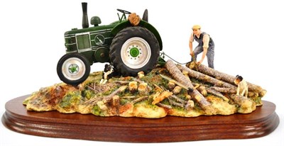 Lot 1033 - Border Fine Arts 'Hauling Out' (Field Marshall Tractor), model No. JH98 by Ray Ayres, 17.8cm...