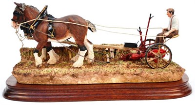 Lot 1037 - Border Fine Arts 'Hay Cutting Starts Today', model No. B0405A by Ray Ayres, 13.3cm high, ltd....
