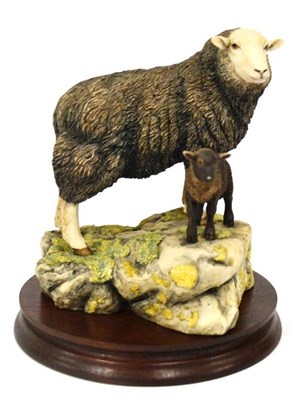Lot 1040 - A Rare Border Fine Arts 'Herdwick Ewe And Lamb' (style one), model No. L79 by Ray Ayres, 17.8cm...