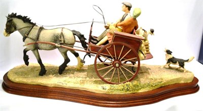 Lot 1048 - Border Fine Arts 'Market Day' couple with grey pony and trap, model No. JH27 by Elizabeth...