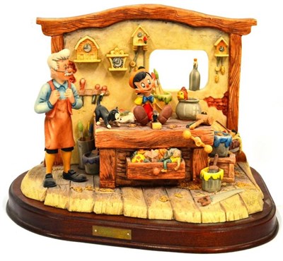 Lot 1056 - Border Fine Arts 'Pinocchio tableau, for The Walt Disney Company, ltd. edition 380/2500, on...