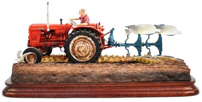 Lot 1059 - Border Fine Arts 'Reversible Ploughing' (Nuffield 4/65 diesel tractor), model No. B0978 by Ray...