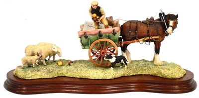 Lot 1067 - Border Fine Arts 'Supplementary Feeding' (tip cart), model No. JH57 by Anne Butler, 17.8cm...