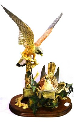 Lot 1071 - Border Fine Arts 'The Kestrels', model No. L100 by David Burnham Smith, 43.2cm high, ltd...