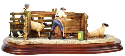 Lot 1078 - Border Fine Arts 'Twice Under' (sheep dipping), model No. B0217 by Ray Ayres, 14cm high, ltd....