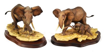 Lot 1097 - Border Fine Arts Elephant Groups; 'Bull African Elephant', model No. L98 by Richard Roberts, 20.3cm