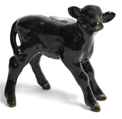 Lot 1117 - Beswick Aberdeen Angus Calf, model No. 1406A (splayed legs), issued 1956 - 1975, black gloss