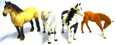 Lot 1141 - Beswick Pinto Pony, model No. 1373, first version, Piebald (black and white) gloss; Beswick...