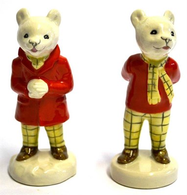 Lot 1142 - Beswick Rupert Bear 'Rupert Bear', model No. 2694; 'Rupert Bear Snowballing', model No. 2779 (2)