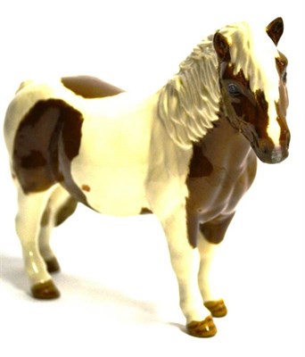 Lot 1143 - Beswick Shetland Pony, model No. H185 skewbald (Hollydell Dixie shape), Beswick Collectors Club...