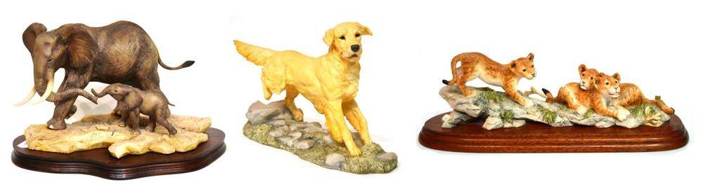 Lot 1007 - Border Fine Arts 'Cow and Calf African Elephant', model No. L99 by Richard Roberts, limited edition