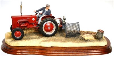 Lot 1014 - Border Fine Arts 'Lifting The Pinks' (International B250 tractor), model No. B0219 by Ray...