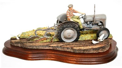 Lot 1029 - Border Fine Arts 'The Fergie' (Tractor Ploughing), model No. JH64 by Ray Ayres, limited edition...