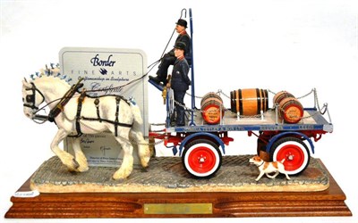 Lot 1031 - Border Fine Arts 'The Gentle Giants' (Tetley's Drays), model No. PJ01 by Ray Ayres, limited edition