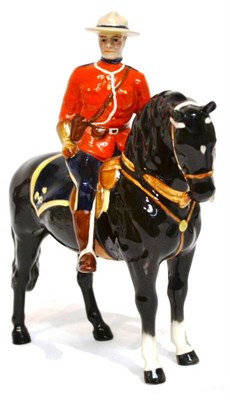 Lot 1053 - Beswick Canadian Mountie, model No. 1375, black gloss