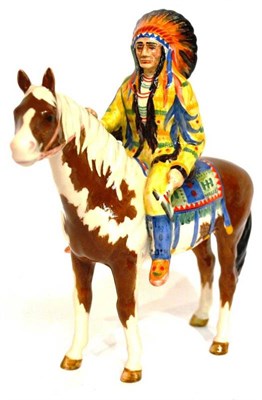 Lot 1073 - Beswick Mounted Indian, model No. 1391, gloss
